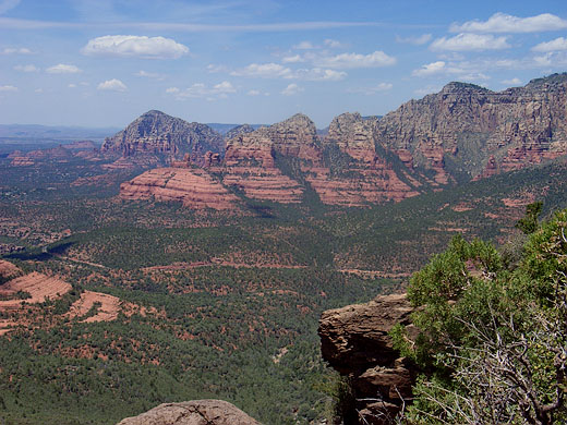 Steam Boat Rock vom Schnebly Hill Vista Sedona